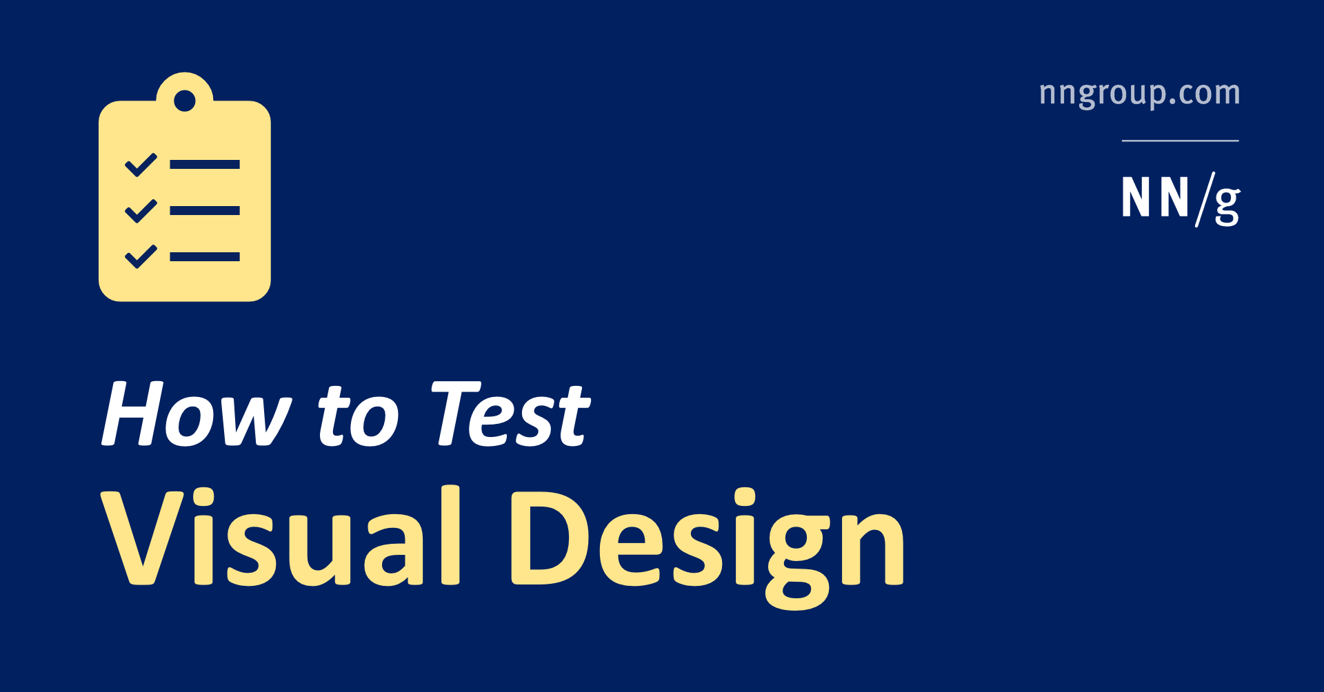 How to Test Visual Design